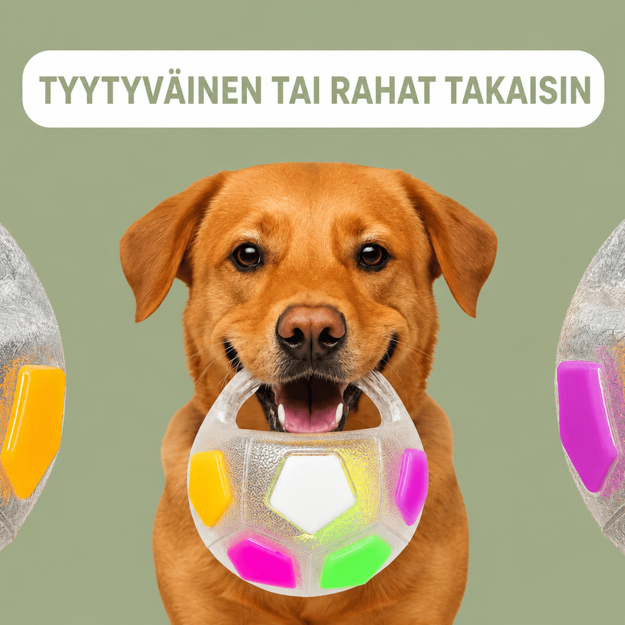 Stressiä lievittävä pallo koiralle